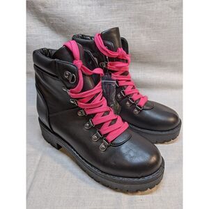 Bamboo Size 5.5 Wildone-23 Combat Boot Black Lace Up Winter‎ Boots